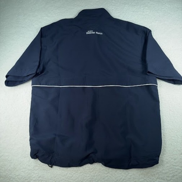 Cutter & Buck WindTec Pullover Mens M Navy Golf Windbreaker Swedish Match - Picture 9 of 10